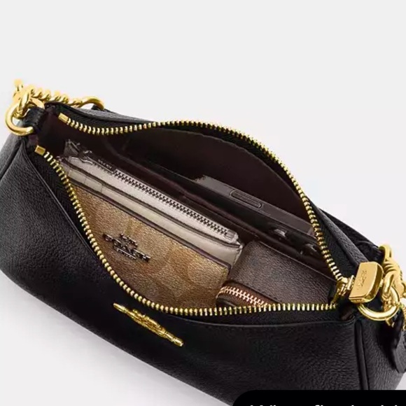 New COACH Teri Shoulder Bag With Bow Charm - Picture 8 of 8